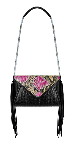 VICKA Clásico Croco, snake rosa